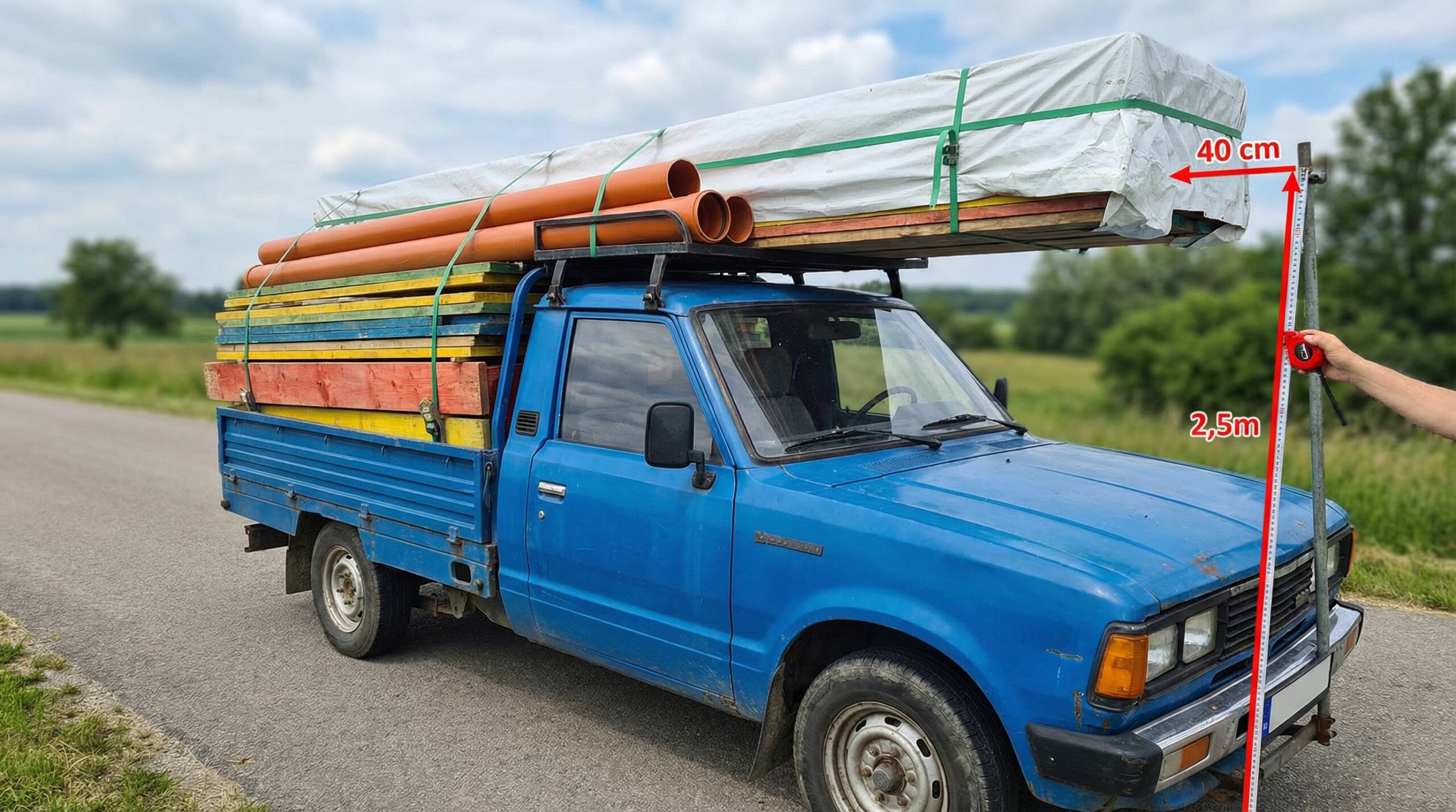 ab welcher höhe darf ladung bis zu 50 cm nach vorn über ihr kraftfahrzeug hinausragen